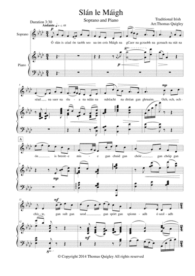 Slán le Máigh (arr. Thomas Quigley)