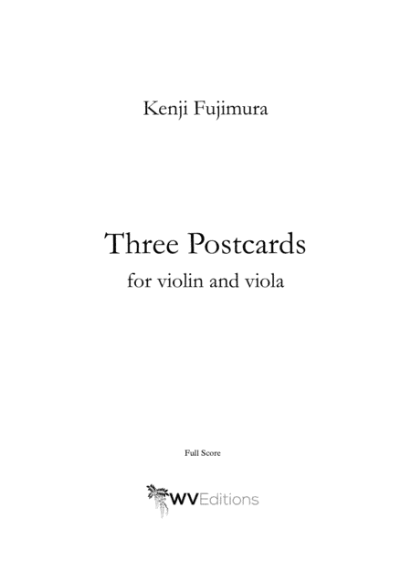 Three Postcards for violin and viola