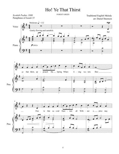 Ho! Ye That Thirst (arr. Daniel Steenson)