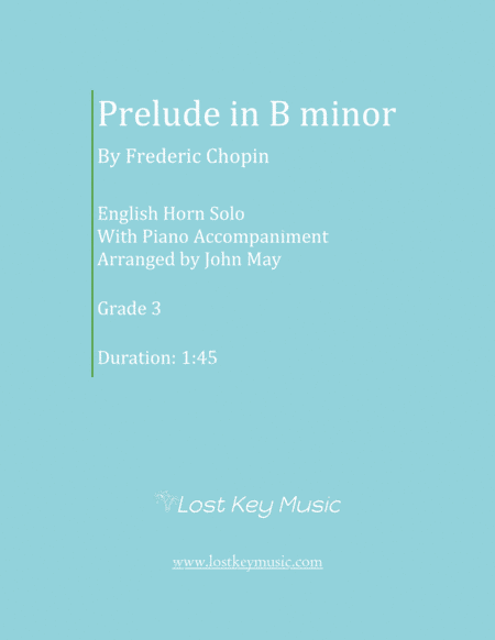 Prelude in B minor-English Horn Solo With Piano Accompaniment (arr. John May)