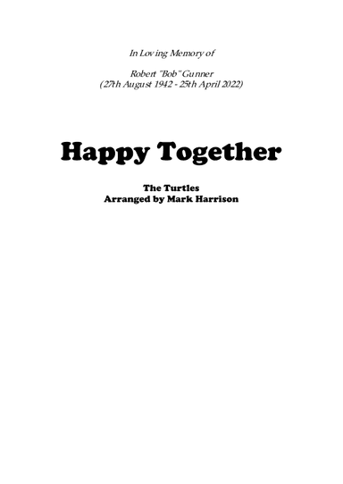 Happy Together (arr. Mark Harrison)