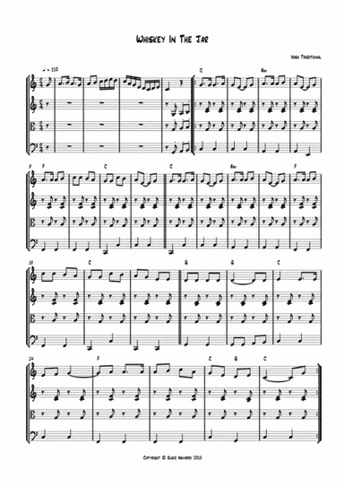 Whiskey In The Jar (string quartet) (arr. Quike Navarro)