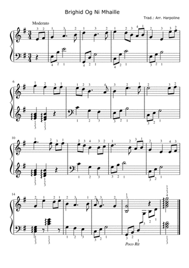 Brigid O'Malley (Bríd Óg Ní Mháille) (arr. Harpoline)