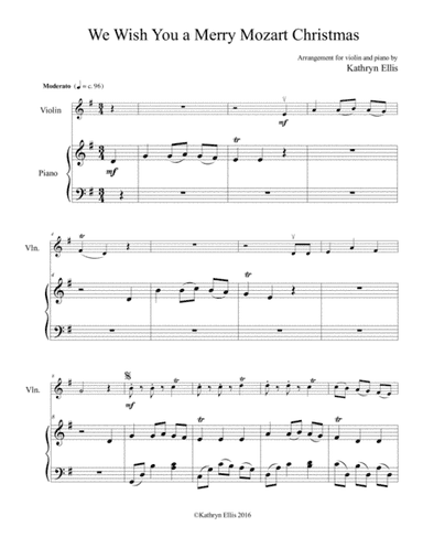 We Wish You a Merry Mozart Christmas Duet (arr. Kathryn Ellis)