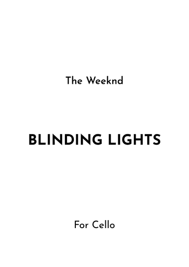 Blinding Lights (arr. Jireh J.)