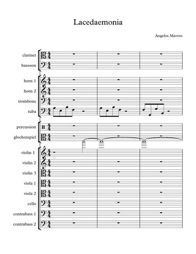 Lacedaemonia - Score Only