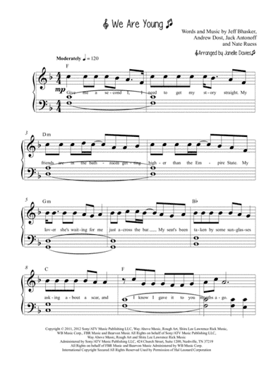 We Are Young (arr. Janelle Davies)