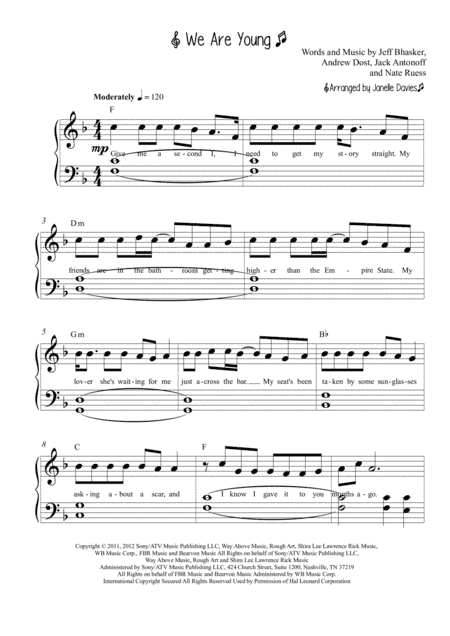 We Are Young (arr. Janelle Davies)