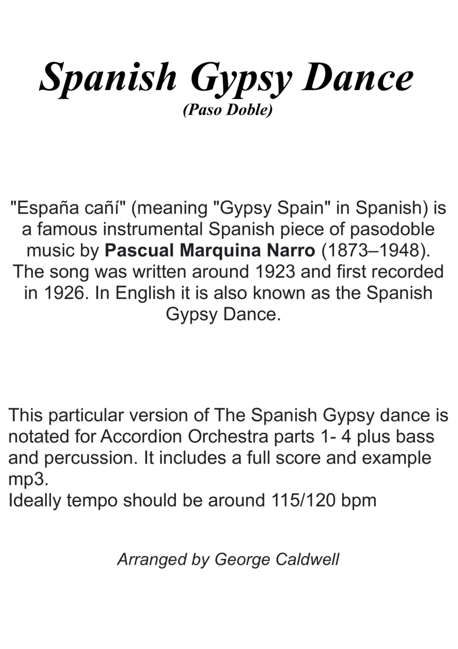 Spanish Gypsy dance (arr. George Caldwell)