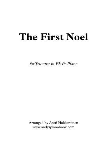 The First Noel - Trumpet & Piano (arr. Antti Hakkarainen)