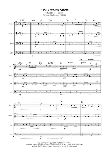 Howl's Moving Castle (arr. Rodrigo Faleiros)