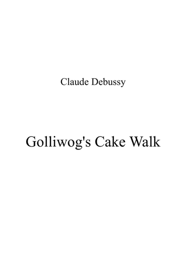 Golliwog's Cake Walk (arr. Patrizia Luraschi)