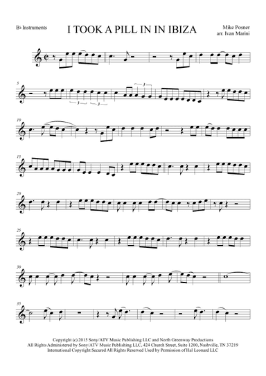 I Took A Pill In Ibiza (arr. Ivan Marini)