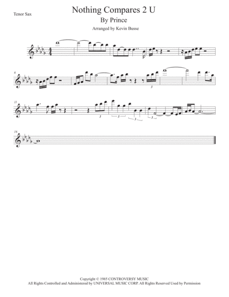 Nothing Compares 2 U (arr. Kevin Busse)