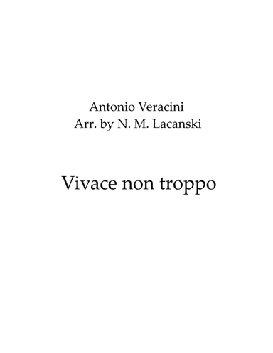 Vivace non troppo (arr. Nick M Lacanski)