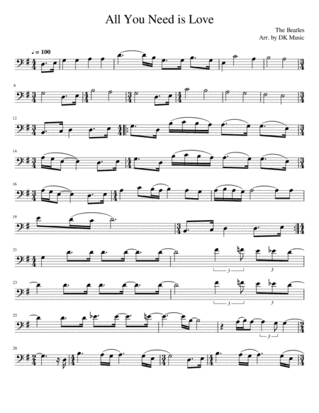All You Need Is Love (arr. DK Music)
