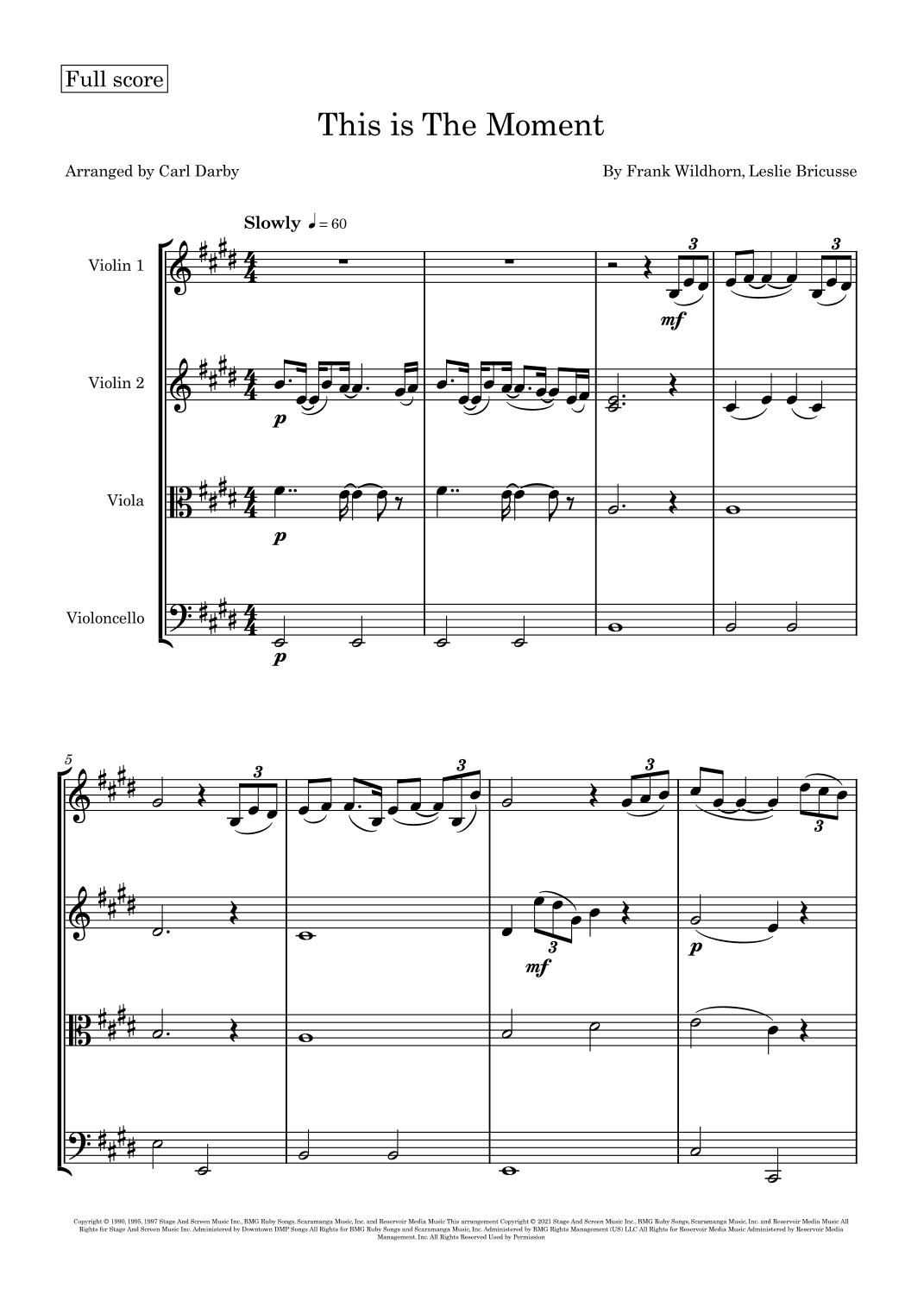 This Is The Moment (arr. Carl Darby)
