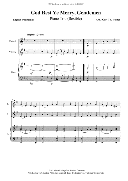 God Rest Ye Merry, Gentlemen (arr. Gert Th. Walter)
