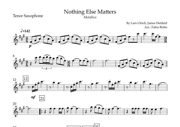 Nothing Else Matters (arr. Fabio Britto)