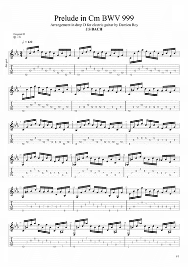 Prelude in Cm BWV 999 (arr. Damien Roy)