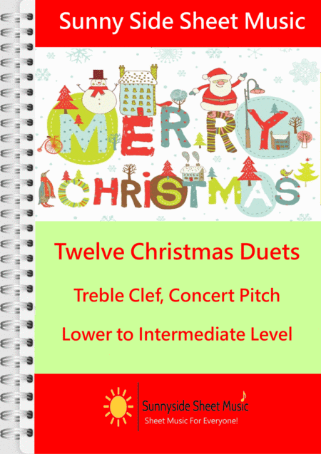 Twelve Christmas Duets - Treble Clef Concert Pitch (arr. Adam Hutchins Ltd)