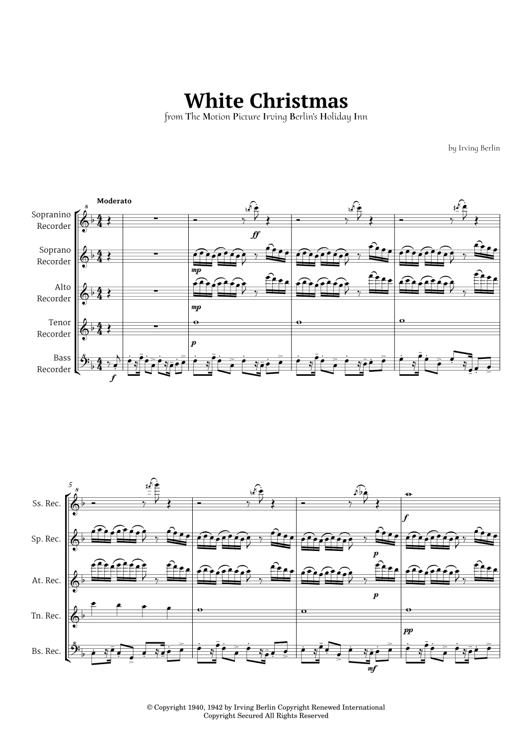 White Christmas (arr. Ander)