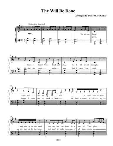Thy Will Be Done (arr. Diane M. McGahee)