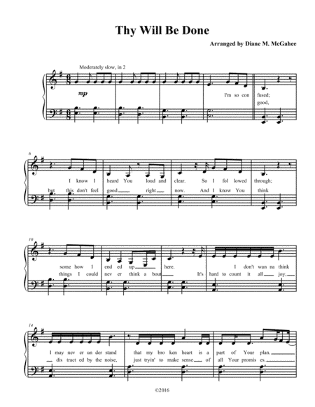 Thy Will Be Done (arr. Diane M. McGahee)