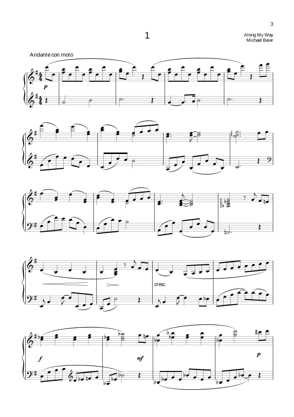 ALONG MY WAY - 3 piano pieces to break into your heart