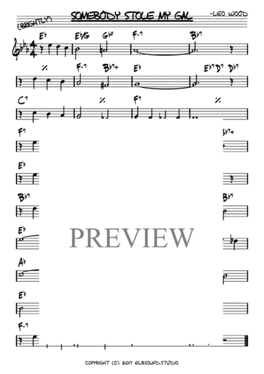 Somebody Stole My Gal (Instrumental, Solo, Key: Eb, Realbook Style) (arr. Jan Angermüller)