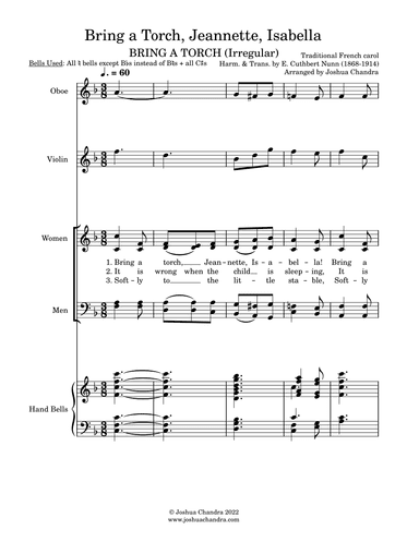 Bring a Torch, Jeannette, Isabella (arr. Joshua Chandra)