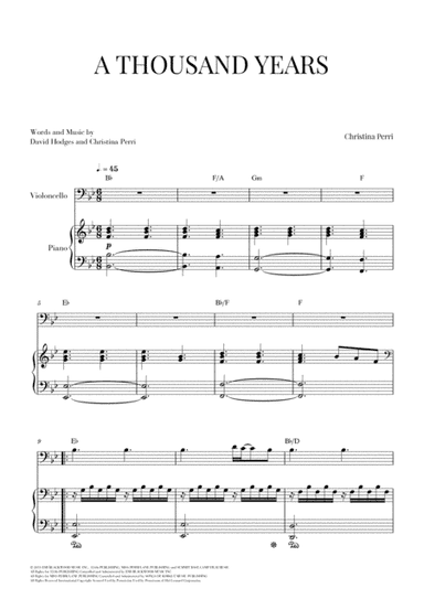 A Thousand Years (arr. Cadenza Editions)