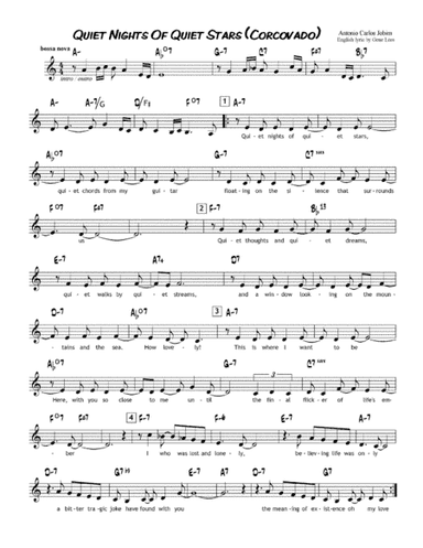 Quiet Nights Of Quiet Stars (Corcovado) (arr. Richard Stratton)