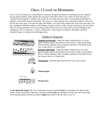 Once, I Lived on Mountains