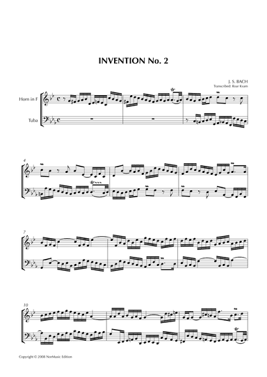 J.S. Bach: Invention No. 2 (Horn and Tuba) (arr. Roar Kvam)