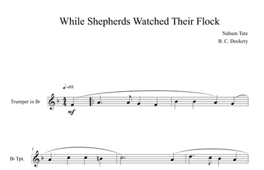 While Shepherds Watched Their Flock (Trumpet Solo) (arr. B. C. Dockery)