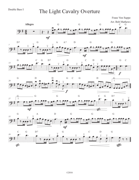 The Light Cavalry Overture for Bass Solo (arr. Bob Mathews)