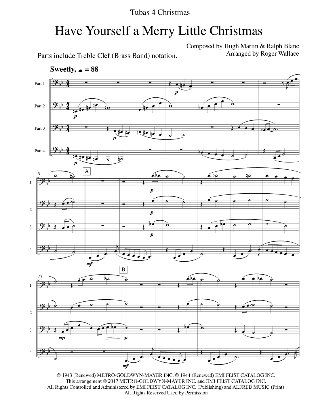 Have Yourself A Merry Little Christmas  from MEET ME IN ST. LOUIS (arr. Roger Wallace)