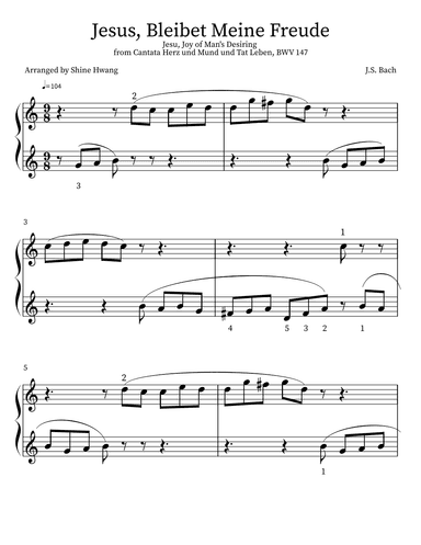 Jesus, Bleibet Meine Freude (arr. Shine Hwang)