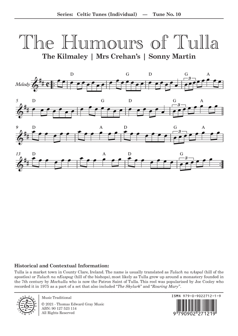 The Humours of Tulla (arr. Thomas Gray)