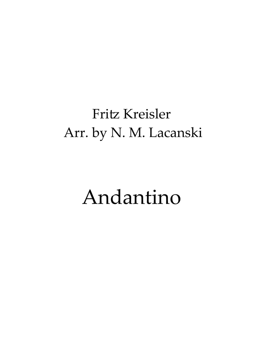 Andantino (arr. Nick Lacanski)