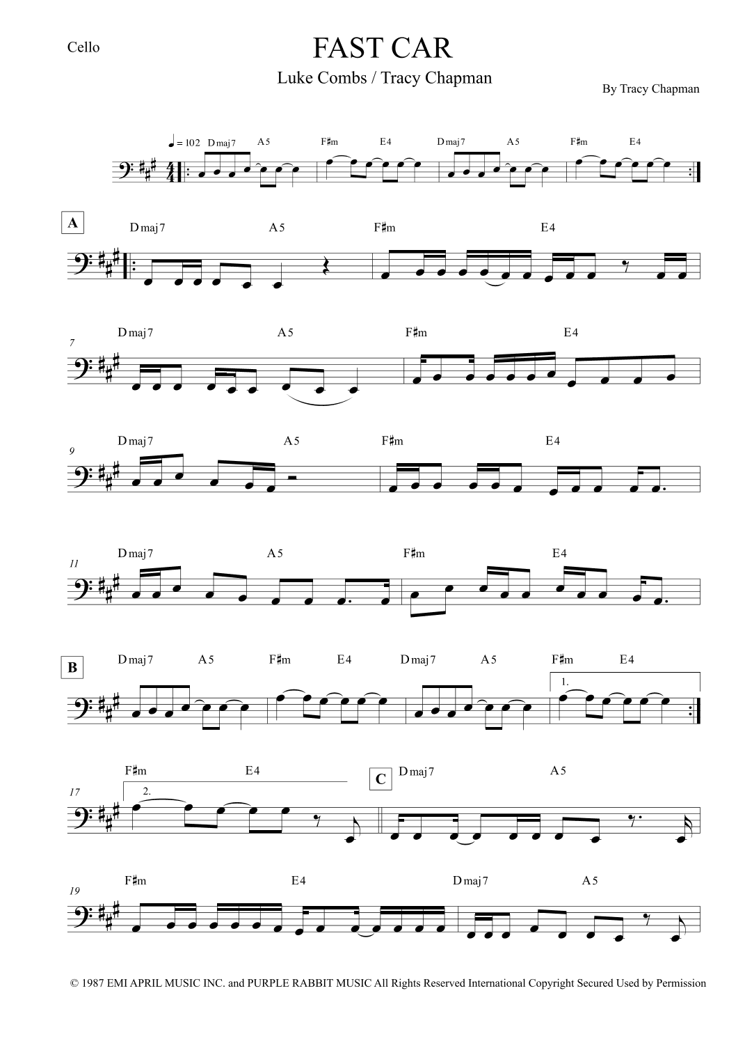 Fast Car (arr. Leo Silva)