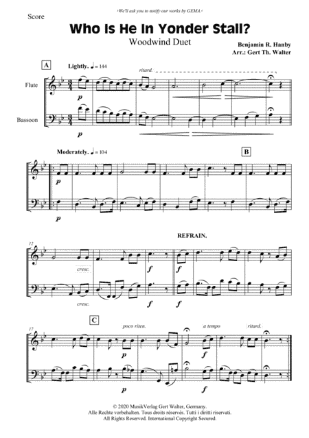 Who Is He In Yonder Stall? (arr. Gert Th. Walter)