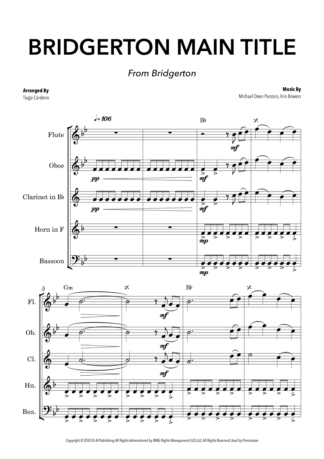 Bridgerton Main Title (arr. Tiago Cordeiro)