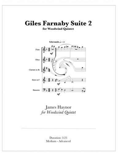 Giles Farnaby Suite 2 for Woodwind Quintet (arr. James Haynor)