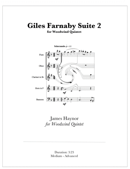 Giles Farnaby Suite 2 for Woodwind Quintet (arr. James Haynor)
