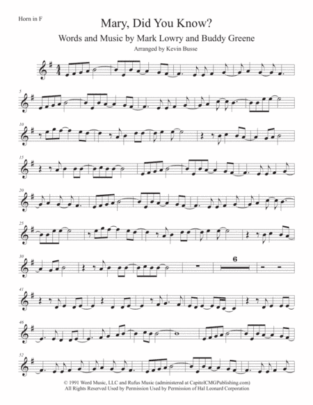 Mary, Did You Know? (arr. Kevin Busse)