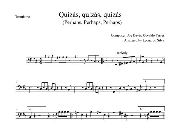Quizas, Quizas, Quizas (perhaps, Perhaps, Perhaps) (arr. Leonardo Silva)
