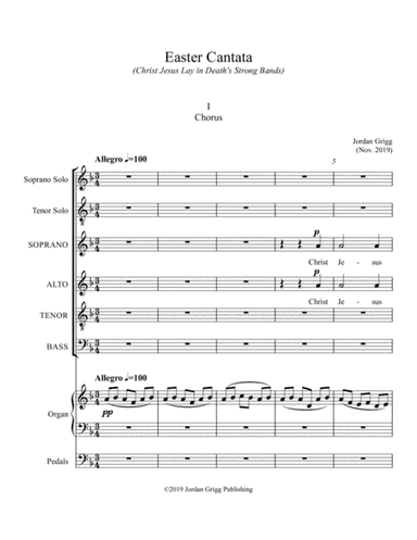 Easter Cantata (Christ Jesus Lay in Death's Strong Bands)