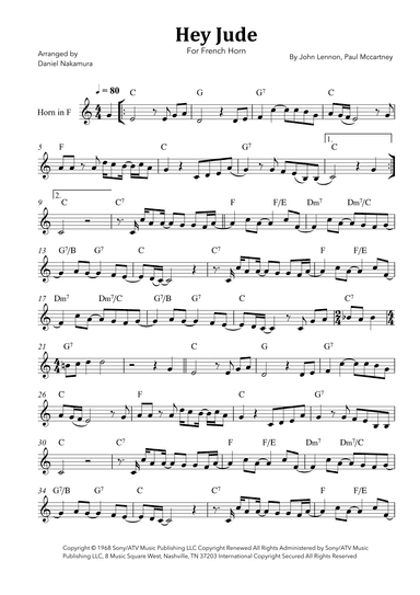 Hey Jude (arr. Daniel Nakamura)